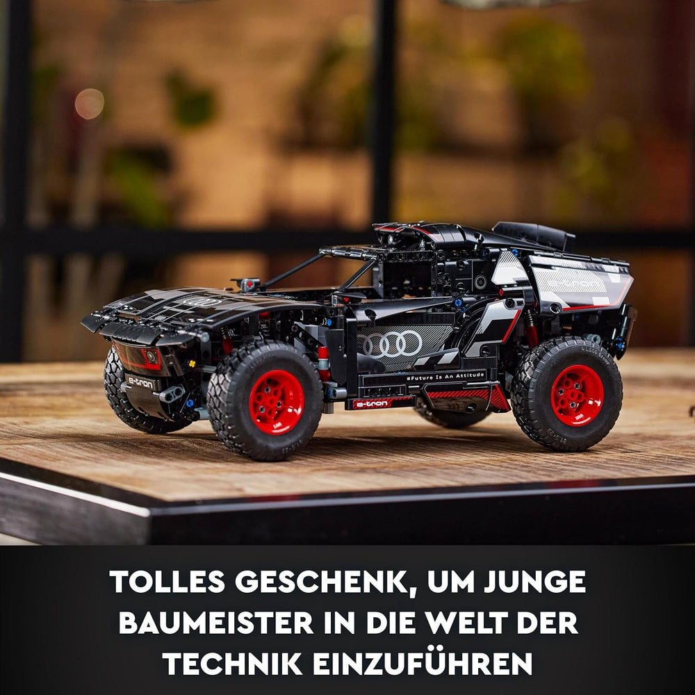 LEGO 42160 Technic Audi RS Q e-tron, zdalnie sterowany Rallye-Auto-Spielzeug, Dakar-Rallye-Geländewagen, App-steuerter RC mit Control+, Geschenk für Jungen, Mädchen und Fans ab 10 Jahren zum Bauen