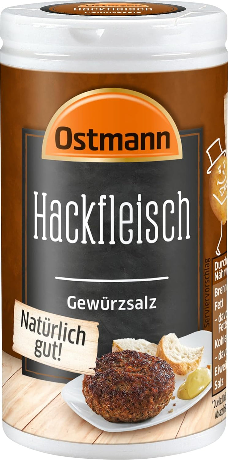 Ostmann Gewürze - Hackfleisch Gewürzsalz | Gewürz für Hackfleisch, Buletten oder Cevapcici | 60 g w Streudose