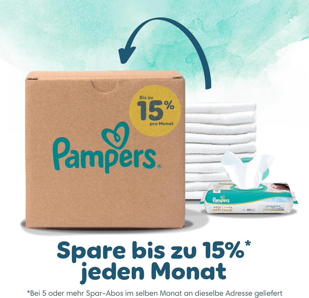 Pieluchy Pampers Harmony Rozmiar 2, 204 pieluszki, 4kg-8kg, Delikatna ochrona skóry ze 100% ochroną Pampers