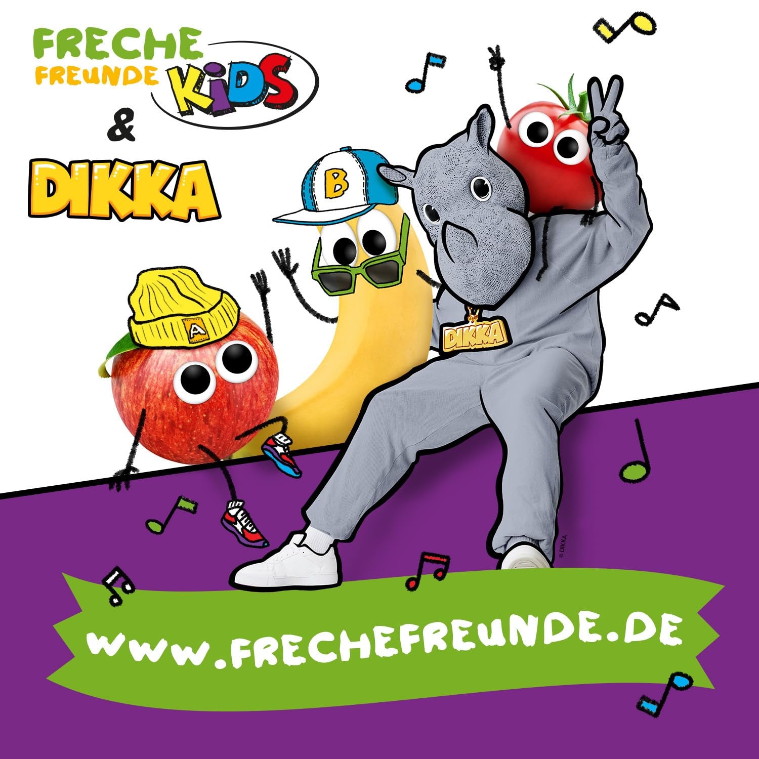 FRECHE FREUNDE KIDS, Bobs & DIKKAs Chrupiące muesli kakaowe z bananami, Muesli z chrupiącą czekoladą dla dzieci, o niskiej zawartości cukru, bez dodatków, 100% wegańskie, 6 sztuk (6 x 280g)