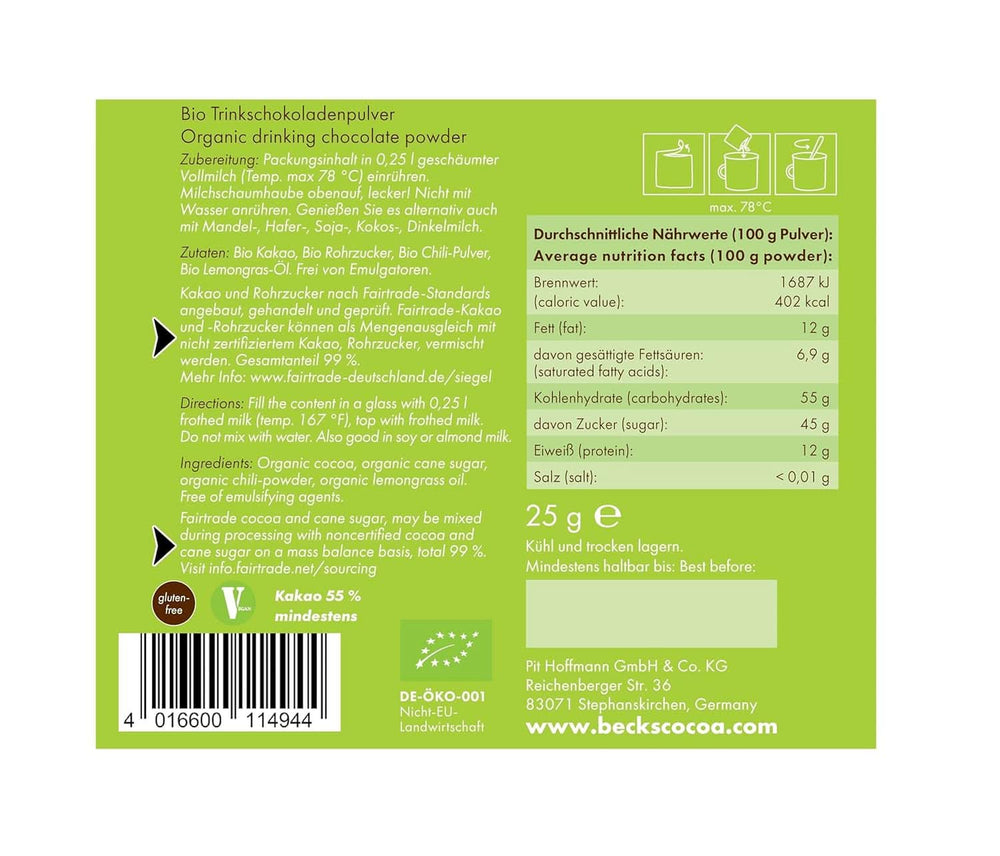 Torba Mekong, 25 gramów kakao i gorącej czekolady Naty Shop