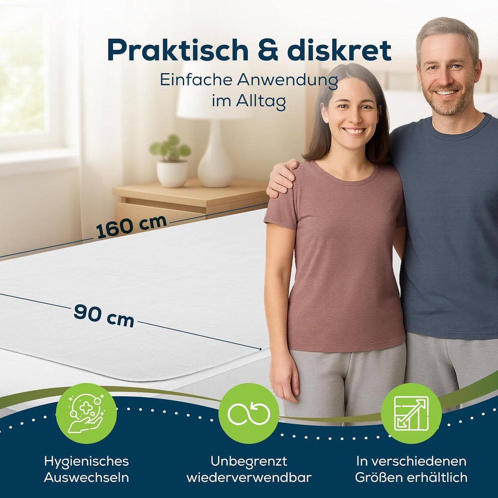 Materac na nietrzymanie moczu Sensalou 90x160 cm Wodoodporny materac na nietrzymanie moczu Zmywalny, oddychający