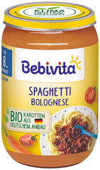 Menu Od 8 miesiąca Spaghetti Bolognese, opakowanie 6 sztuk (6 X 220 gramów), średnie Matka i Dziecko Naty Shop 220 gramów Spaghetti Bolognese