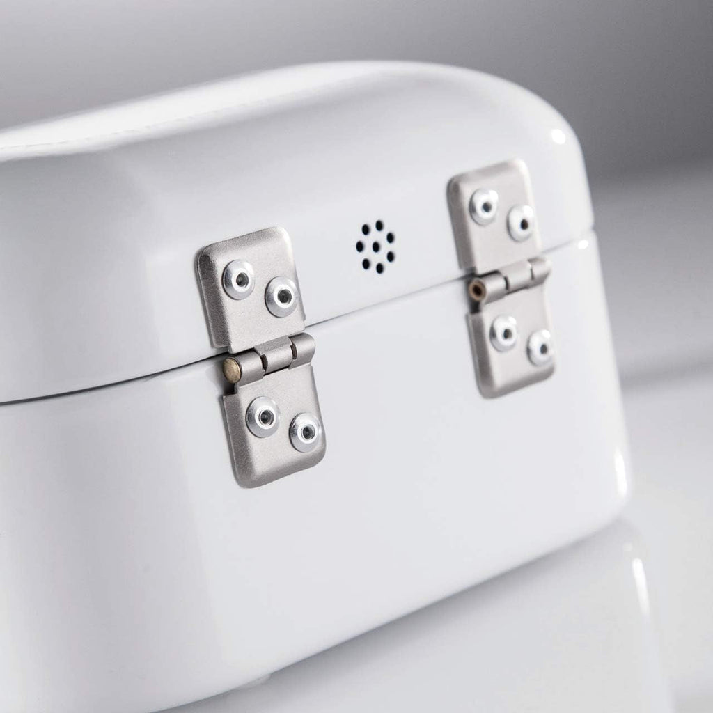 Coș pentru pâine Wesco Mini Grandy în culoarea roz, tablă de oțel acoperită cu pulbere, găuri de ventilație și mâner robust Cutii depozitare alimente Naty Shop