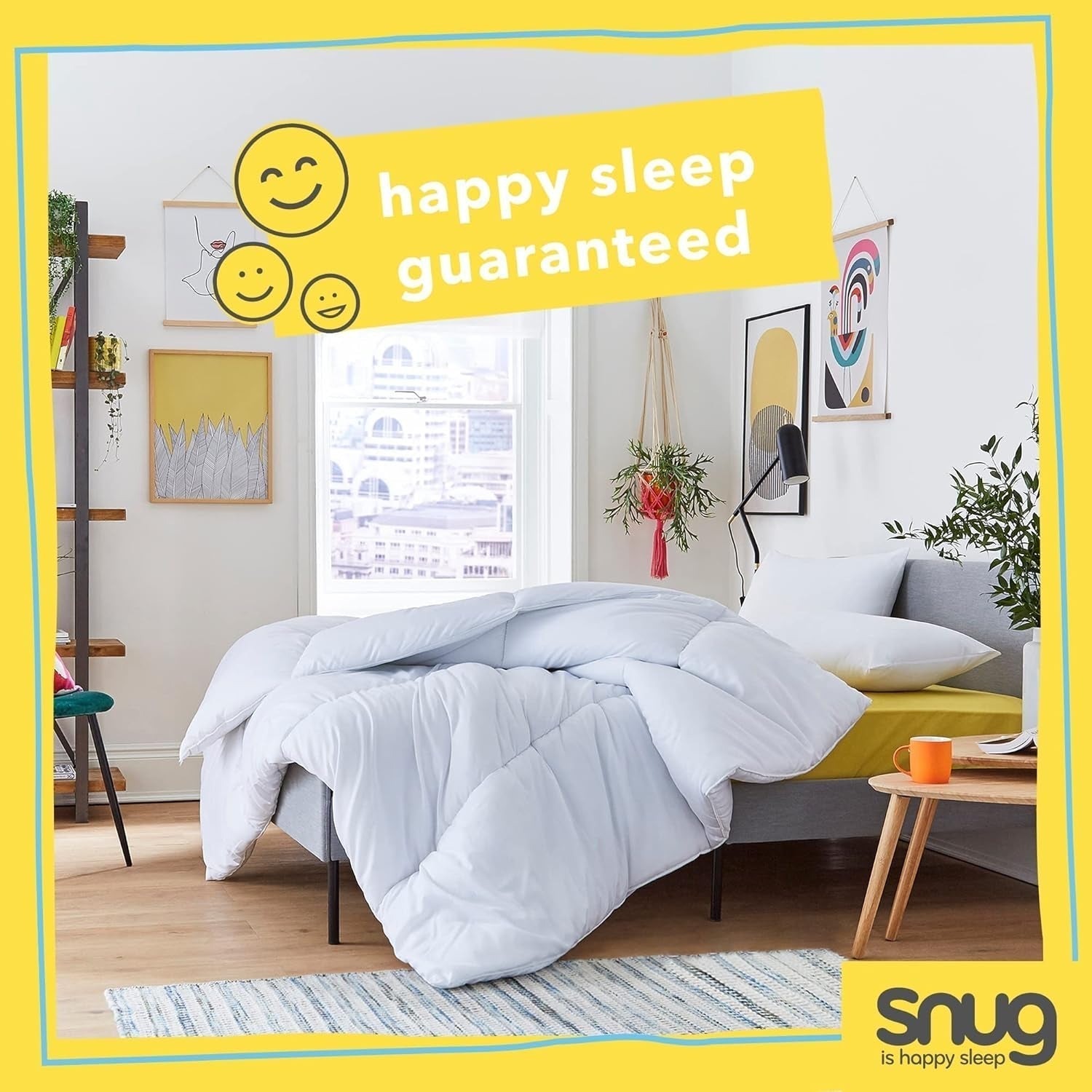 Kołdra Just Right Snug, 10,5 tog, puste włókna, biała, podwójne łóżko Kołdry i kołdry Naty Shop