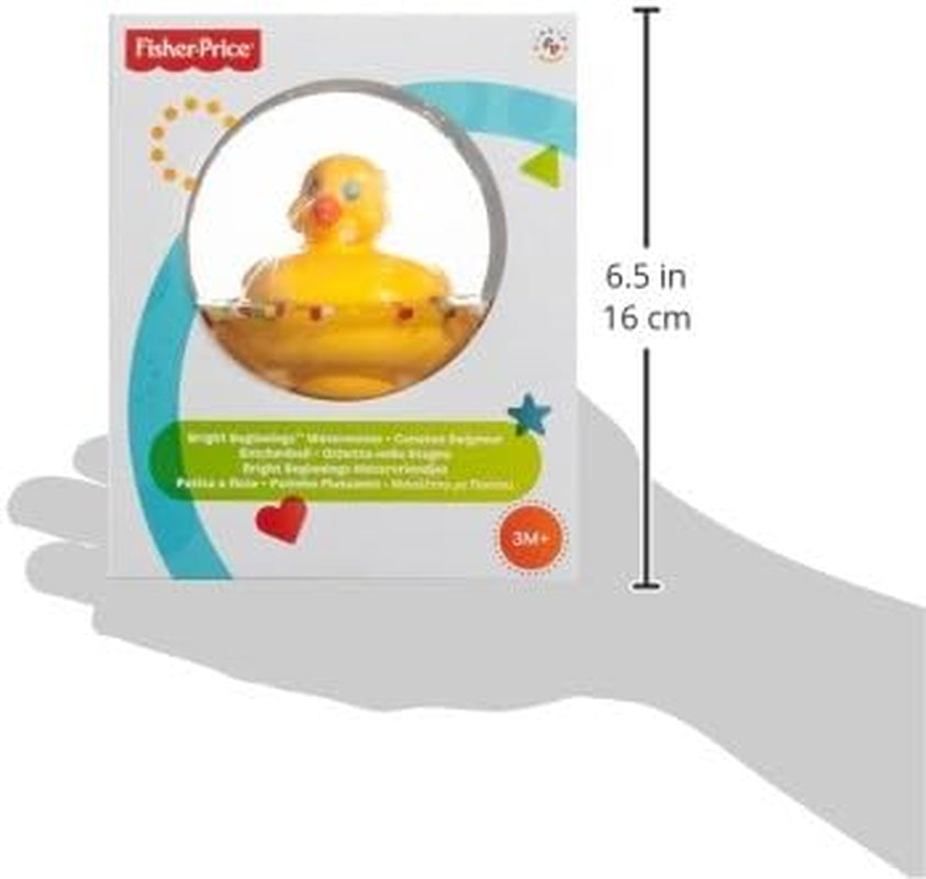 Fisher-Price WaterMates minge rățușcă, rață amuzantă în minge cu confetti, jucărie pentru copii, minge de joacă, jucărie de baie, de la 3 luni, 75676 Jucarii Bebe Naty Shop