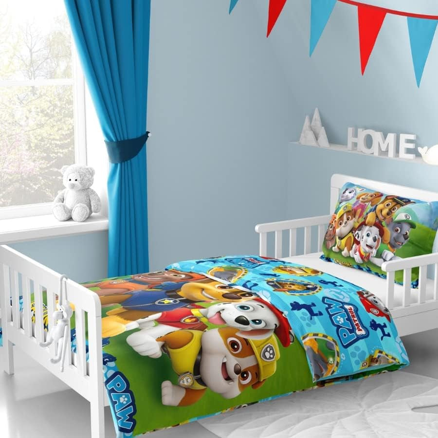 Bettbezug 100X135 40X60 Baumwolle · Kompatybilny z Paw Patrol Baby Kinderbettwäsche Für Mädchen Und Jungen · 2 Teilig · 1 Kissenbezug 40X60 + 1 Bettbezug 100X135 Cm Naty Shop
