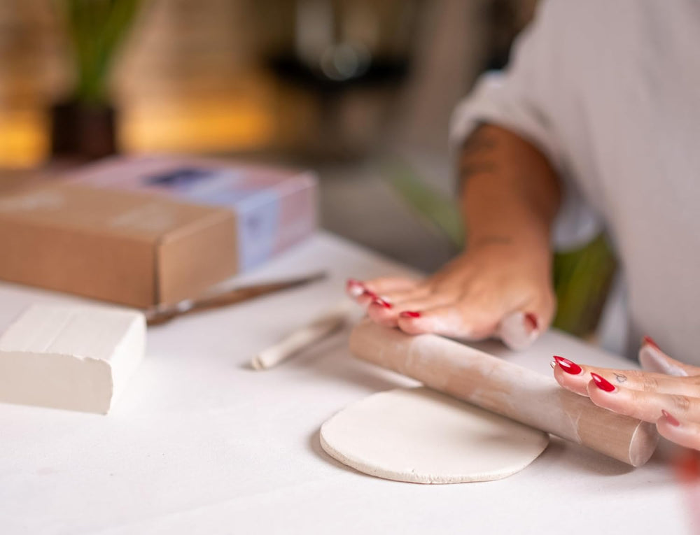 Jovi - Holzwalze, ideales Modellierwerkzeug für luftgetrockneten Ton, 1 Stück (27 RP)