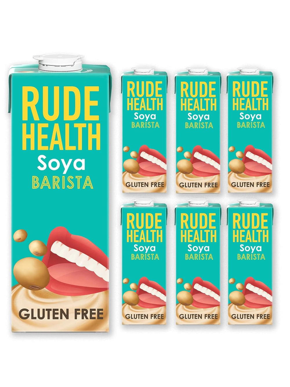 Rude Health 6 x 1 litr Bio-nerkowca, 100% naturalny Bio-Getränk, glutenfrei, ungesüßt, preisgekrönt, gesund i wegański, 100% recykling Verpackung