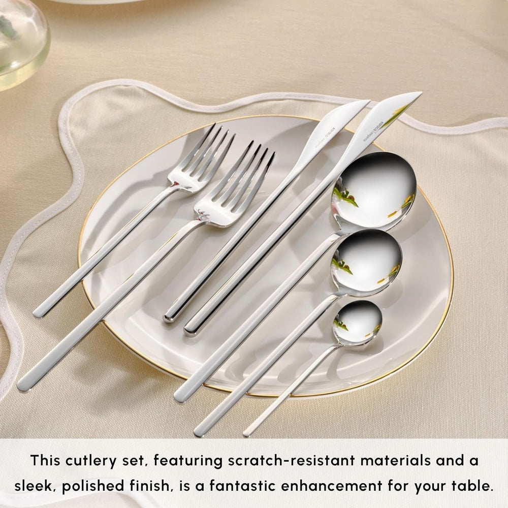 Karaca Focus Elegance, 84-częściowy zestaw sztućców, 12 osób Kitchen Naty Shop