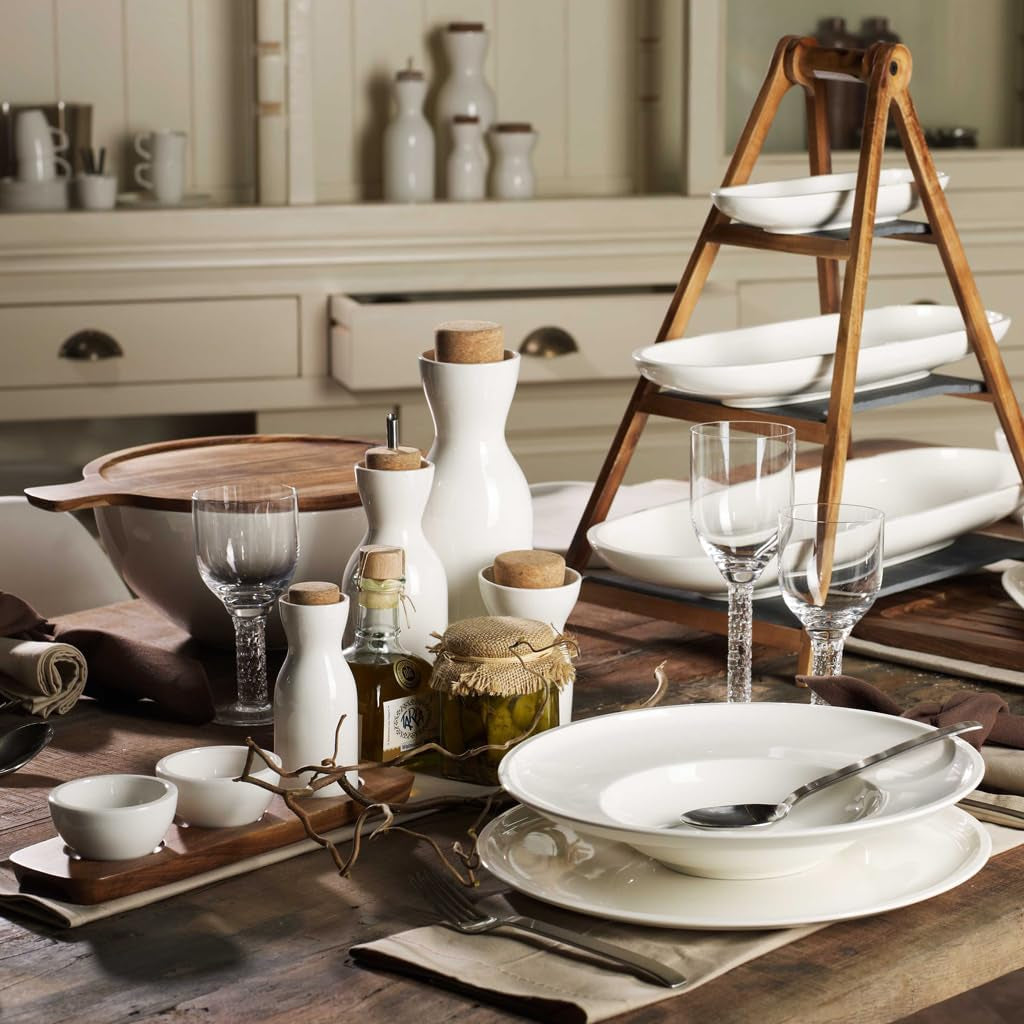 Villeroy & Boch – Artesano Geschirr-Set 6 Teilig Für 2 Personen Weiß, Spülmaschinenfest, Mikrowellensicher, Geschirrset, Tellerset, Speiseteller, Frühstücksteller, Suppenteller, Premium Porzellan Seturi vesela masa Naty Shop