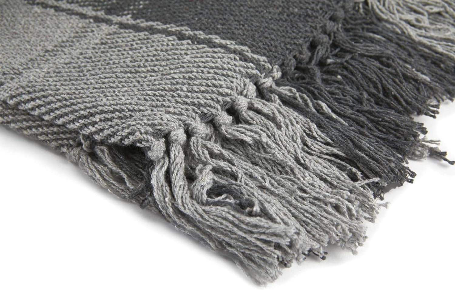 Narzuta Frisco, Bawełna z recyklingu, Tradycyjny, Krata, Na krzesło, kanapę, kanapę, narzutę, koc, Antracyt, 127 x 152 cm Łóżka i koce Emma Barclay