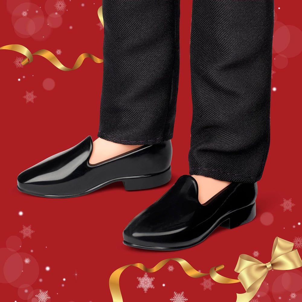 Barbie Signature 2025 Holiday Blonder Ken Modepuppe zum Sammeln in komplettem Anzug mit Goldener Jacke in Einer Verpackung zum Ausstellen und mit Puppenständer, JGK55