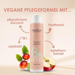 Jean & Len Care Szampon Jojoba i Jabłko, odżywia długie i delikatne włosy, 300 ml Pod prysznic i do kąpieli Jean & Len