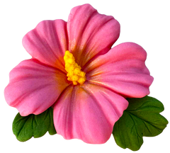 Jadalna dekoracja – kwiat hibiskusa, 9,5 cm, ozdoba na tort