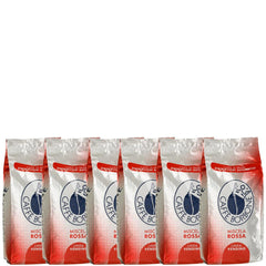 Caffé Borbone Miscela Rossa 6x 1000g aus Italien | Borbone Kaffee | Ganze Bohnen | 100% Robusta | + Jassas Gebäck
