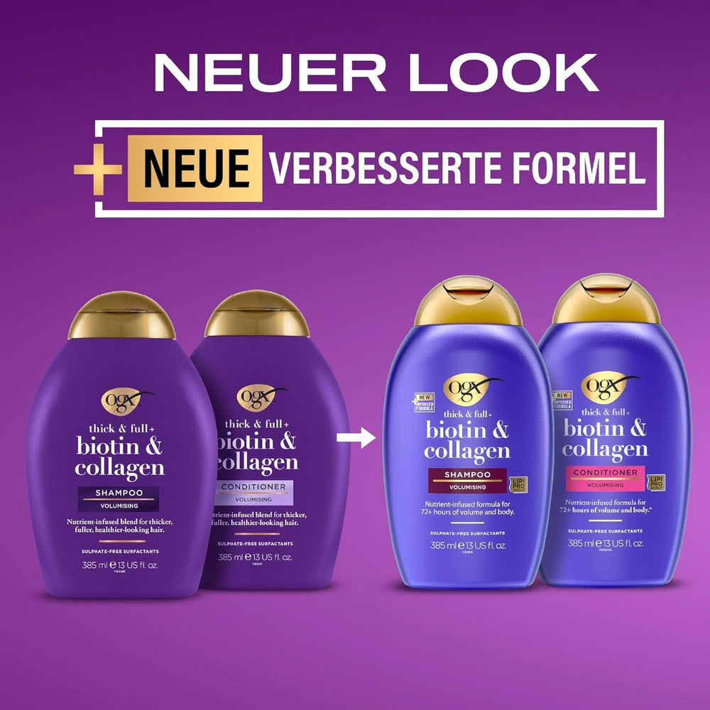 OGX Szampon z biotyną i kolagenem, 385 ml Pod prysznic i do kąpieli Naty Shop