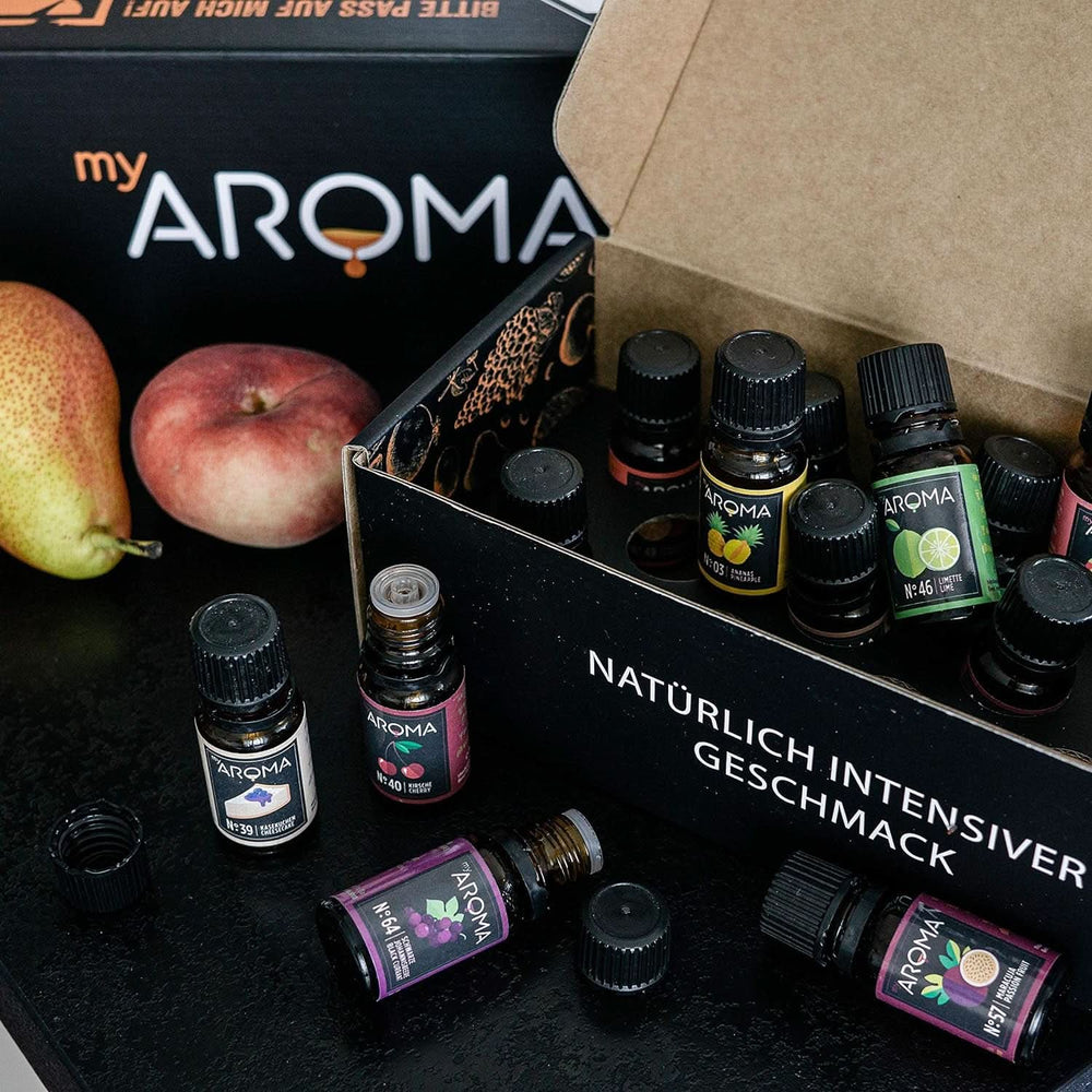 Myaroma | Zestaw: Las i łąka - Czysty naturalny aromat o smaku owocowym i o smaku owocowym (5 x 10 ml) | Bezcukrowe i niesłodzone słodziki Naty Shop