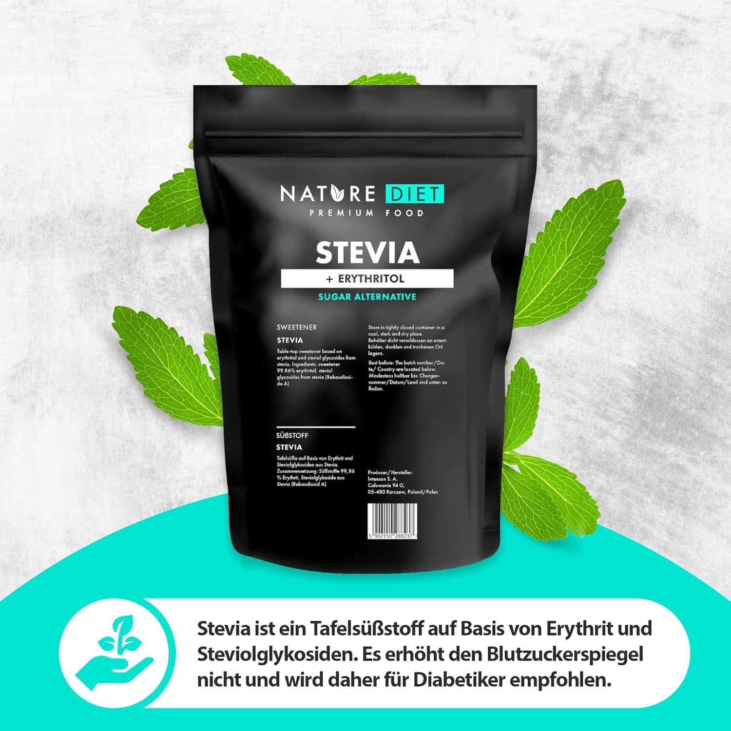 Nature Diet - Słodzik Stevia, 1 Kg Słodziki Naty Shop
