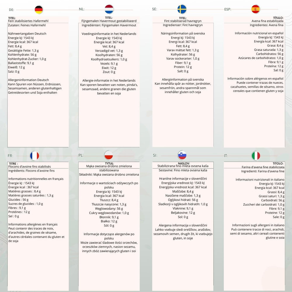 Wholefood Earth Fine Oats - bez GMO - wegańskie - bez nabiału - bez dodatku cukru 1 kg