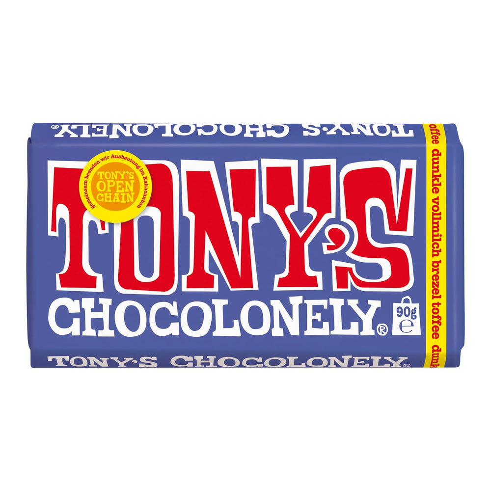 Tony's Chocolonely - Ciemna czekolada z migdałami i solą morską 90g