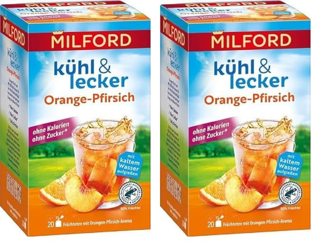 MILFORD Răcoritor și delicios Maracuja-Vanilie | Ceai de fructe cu aromă de maracuja-portocală-vanilie | 18 pliculețe de ceai