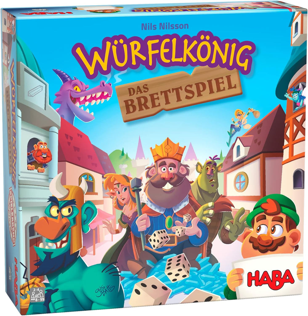 HABA 306400 - Dice King - gra planszowa, gry w kości dla dzieci w wieku 8 lat i więcej, wyprodukowane w Niemczech