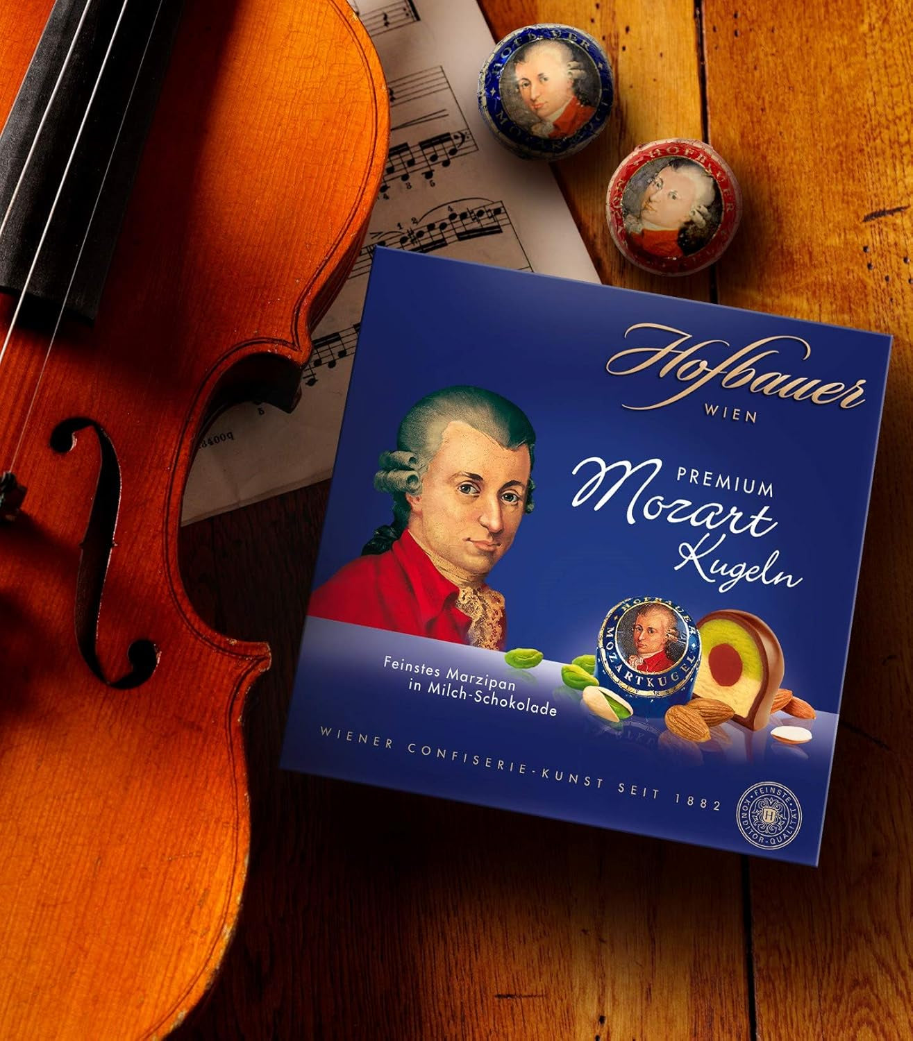 Hofbauer Vienna, Mozartkugeln 200 g, czekolada mleczna
