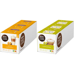 Latte Macchiato Vorratsbox 90 Kaffeekapseln (Aromatischer Espresso, 3-Schichten -Köstlichkeit aus feinem Milchschaum & Cappuccino, 48 Kaffeekapseln