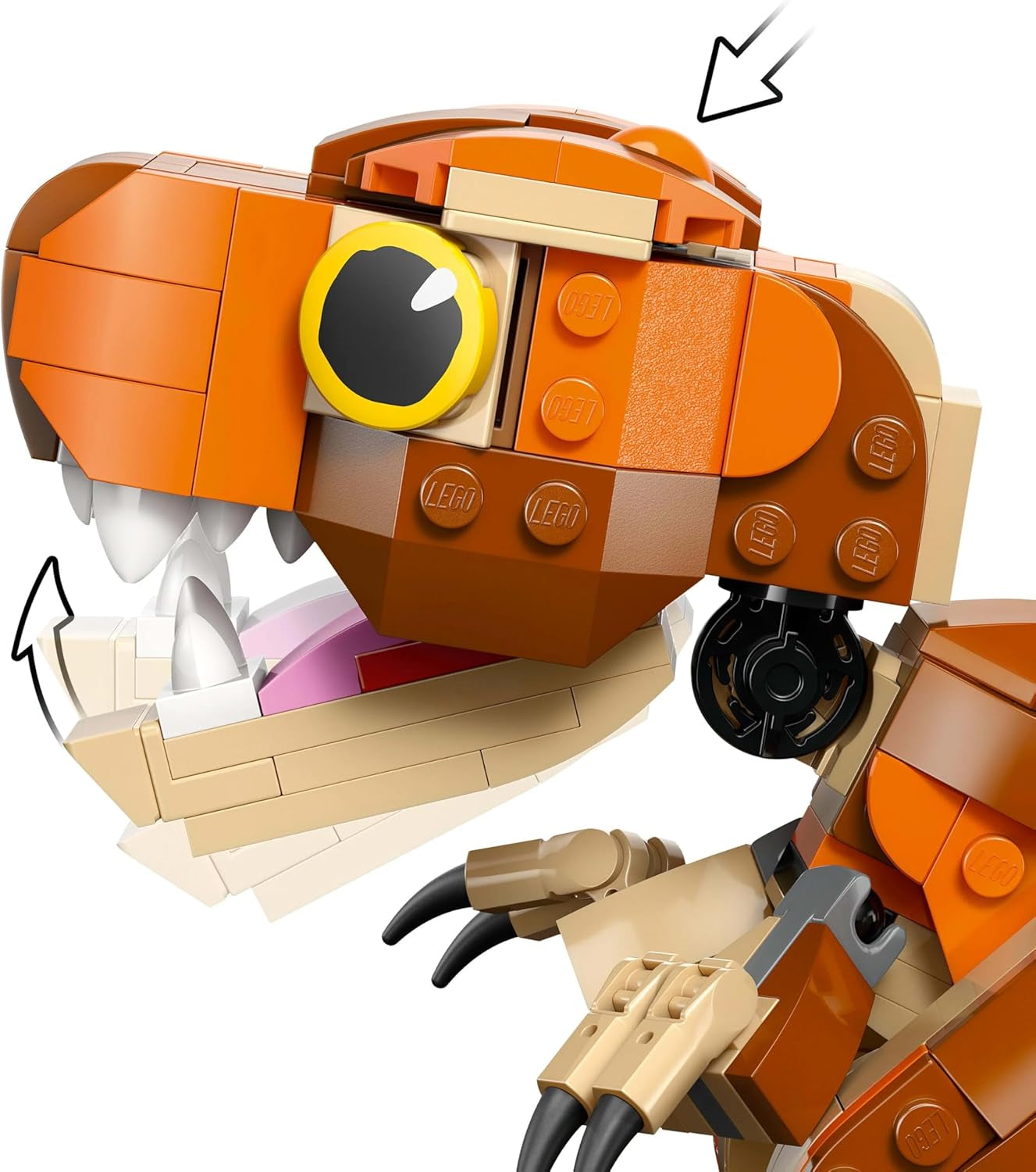 LEGO Jurassic World Little Eatie: zabawka do budowania T.Rex dla chłopców i dziewcząt 7-letni zestaw do budowania dinozaurów Model prezentowy dla dzieci z ruchomymi ustami, głową i ogonem 76967 Zestawy do budowania Besuche den LEGO-Store