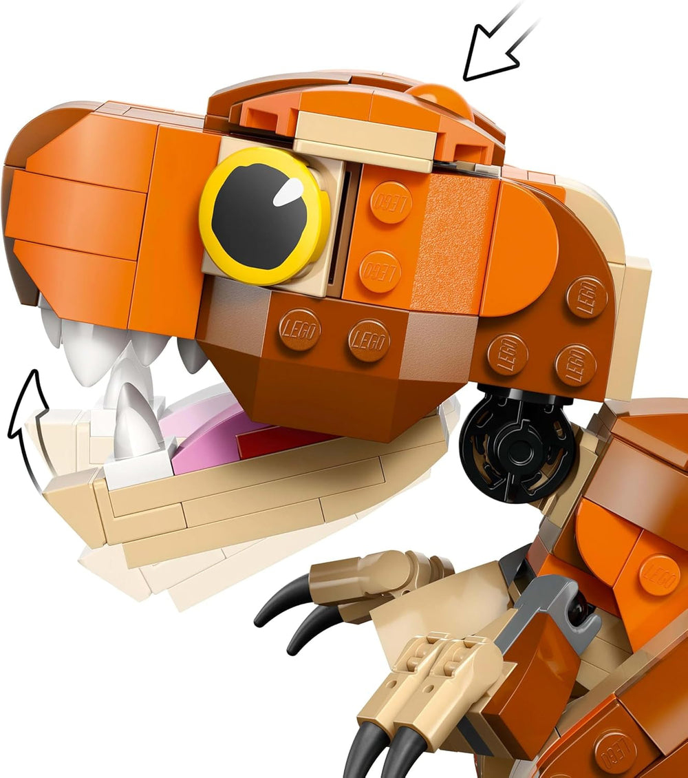 LEGO Jurassic World Little Eatie: zabawka do budowania T.Rex dla chłopców i dziewcząt 7-letni zestaw do budowania dinozaurów Model prezentowy dla dzieci z ruchomymi ustami, głową i ogonem 76967 Zestawy do budowania Besuche den LEGO-Store