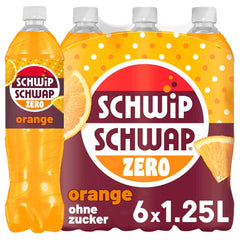 Schwip Schwap Zero Orange, napój bezalkoholowy o smaku pomarańczowym, zestaw 6 x 1,25 litra Napoje bezalkoholowe Naty Shop Nowa wersja