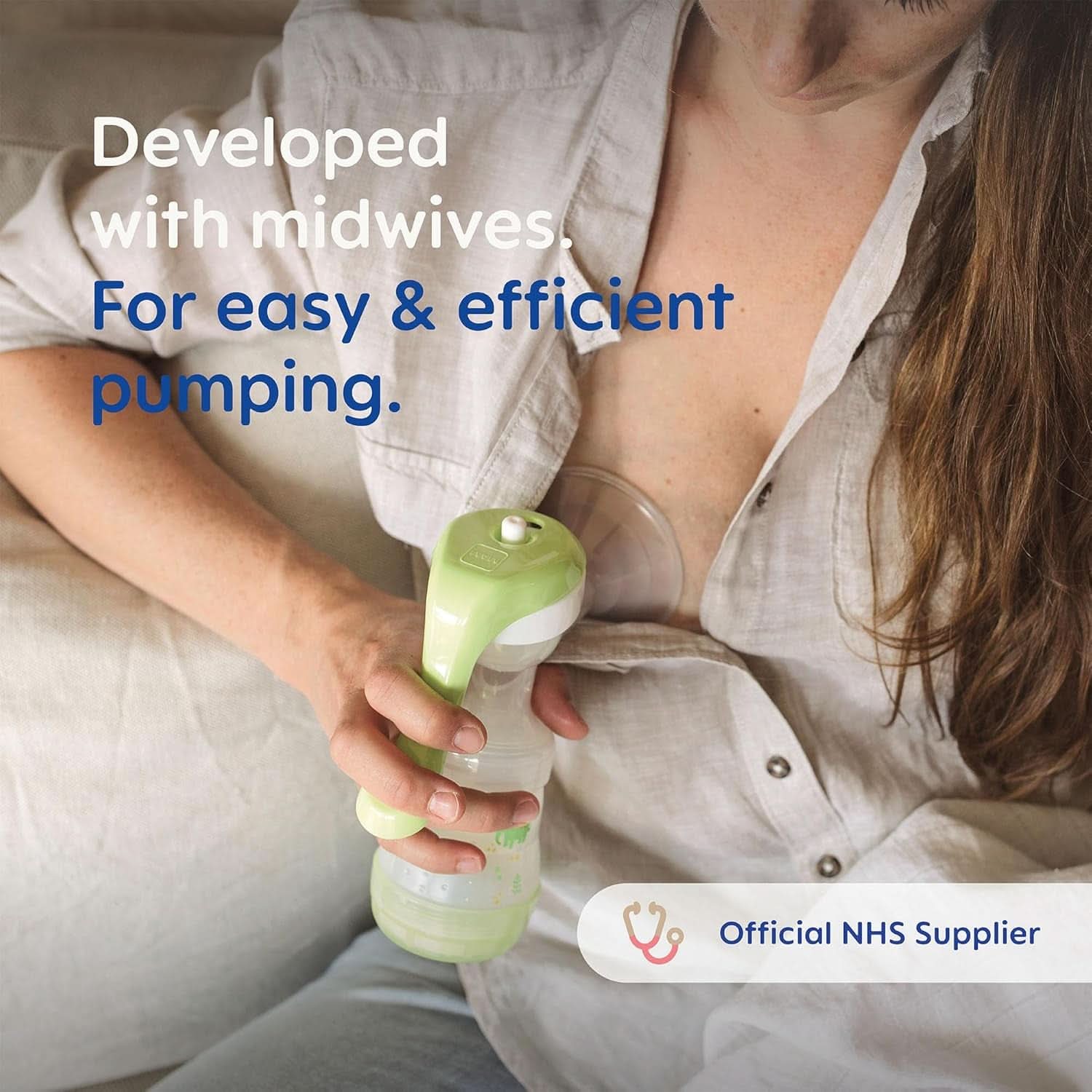 Laktator ręczny MAM - wygodny i kompaktowy laktator do mleka matki, który zawiera 1 butelkę antykolkową MAM Easy Start Akcesoria Żywność i karmienie piersią Sklep Bebe Naty