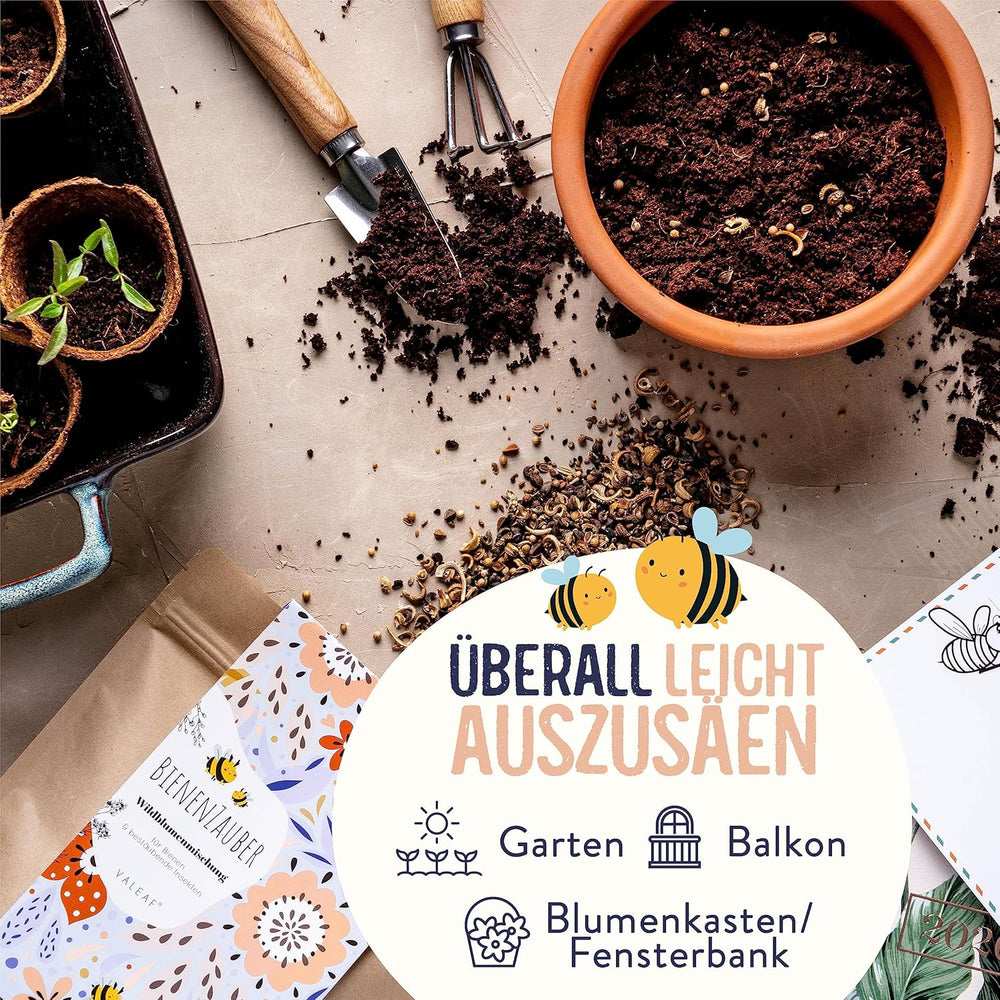 Blumensamen I 100G I 100M² Samen Mehrjährig Und Einjährig I Samen Für Bienen Blumenmischung I Wildblumensamen Für Balkonblumen Und Wildblumen I Bunte Bienenweide