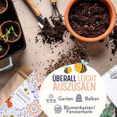 Blumenwiese Samen I 200 g I Blumensamen mehrjährig I Samen für Bienen Blumenmischung I Wildblumensamen f. Balkonblumen, Wildblumen I Wildblumensamen mehrjährig winterhart als Bienenweide