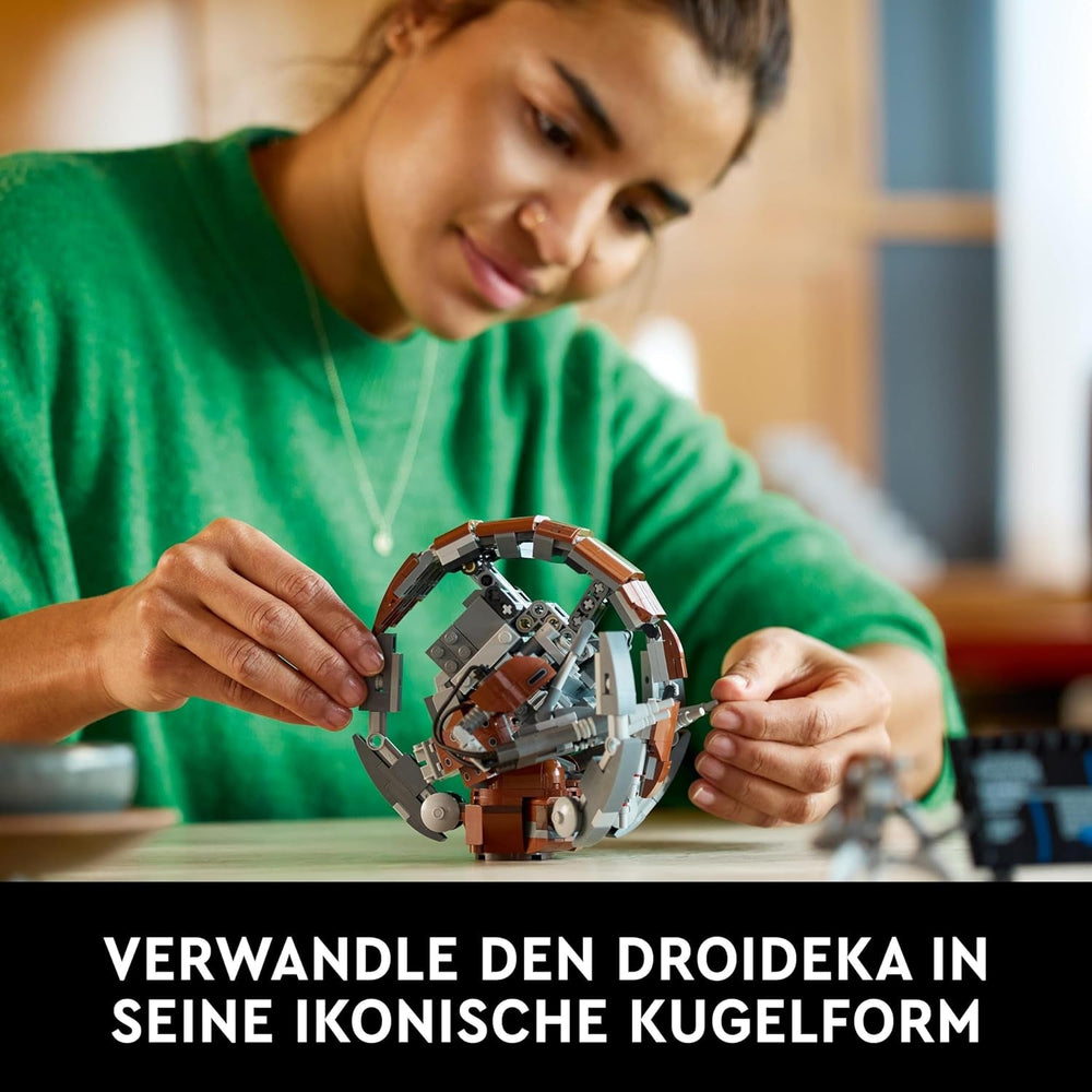 Zestaw LEGO Star Wars Droideka, model droida dla dorosłych, dekoracja biurka, przedmiot kolekcjonerski, pomysł na prezent dla mężczyzn i kobiet 75381 Zestawy do budowania Besuche w sklepie LEGO