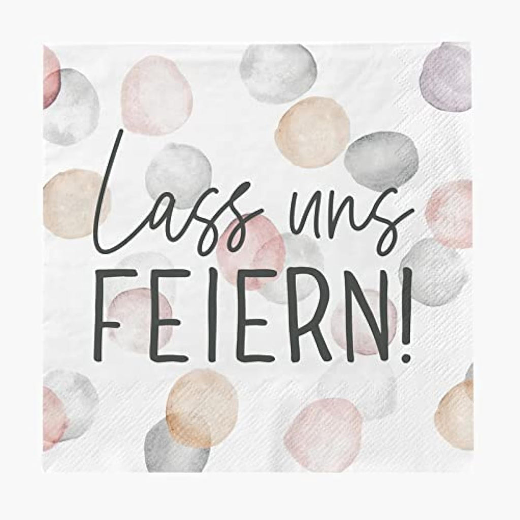 Șervețele Grafik-Werkstatt cu dicton | 20 bucăți | 12,5 X 12,5 cm | alb | bună ziua