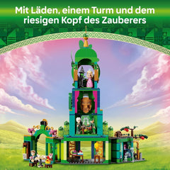 LEGO Wicked Welcome to Emerald City, jucărie cu turn, Glinda și Elphaba mini păpuși, cadou pentru fanii filmului și fete și băieți de la 9 ani, care iubesc casele de păpuși 75684 Seturi de constructie Besuche den LEGO-Store