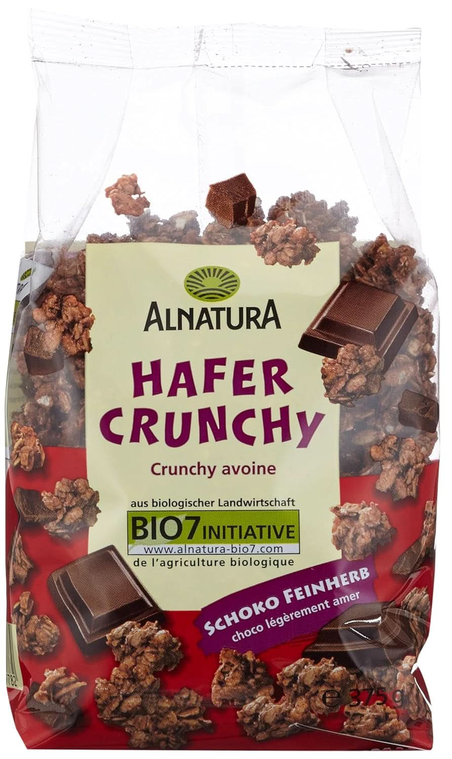 Ovăz organic Crunchy Wild Berry, 375 grame Cereale Naty Shop Set 6 x 375 grame Ciocolata