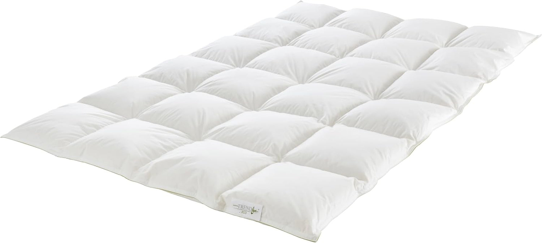 Badenia Trendline Ciepła kołdra Eco 90% puch i 10% pierze klasa I, 135 X 200 cm, biała, z certyfikatem Oeko-Tex, wyprodukowana zgodnie z niemieckimi standardami jakości. Kołdry i kołdry Naty Shop