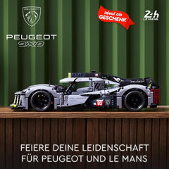 LEGO 42156 Technic Peugeot 9X8 24H Le Mans Hybrid Hypercar Legendarny samochód wyścigowy Zestaw modeli do składania dla dorosłych Samochody do sportów motorowych w skali 1:10 Kolekcjonerskie dla zaawansowanych graczy Zestawy do budowania Kup w sklepie LEGO
