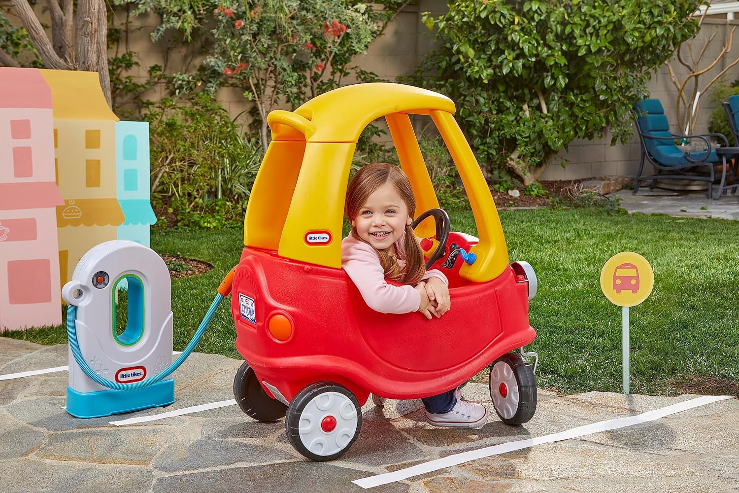 Stație de încărcare electrică Little Tikes Cozy cu lumini și sunete interactive - joc de rol pentru copii mici și copii - jucărie pentru fete și băieți - pentru copii cu vârsta cuprinsă între 18 luni și 5 ani Jucarii Bebe Naty Shop