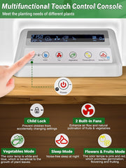 Zestaw do hydroponiki 17 kapsułek do ogrodu ziołowego ze 102 lampami do uprawy o mocy 28 W i 2 wentylatorami do ogrodu wewnętrznego ze zbiornikiem pompy wodnej