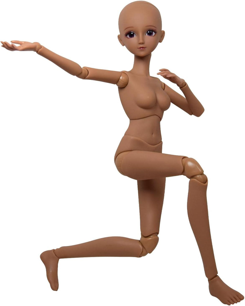 1/3 BJD păpușă piele maro negru corp de păpușă 60cm 24 inci articulație sferică păpuși SD articulații mobile PVC DIY (Alexia)