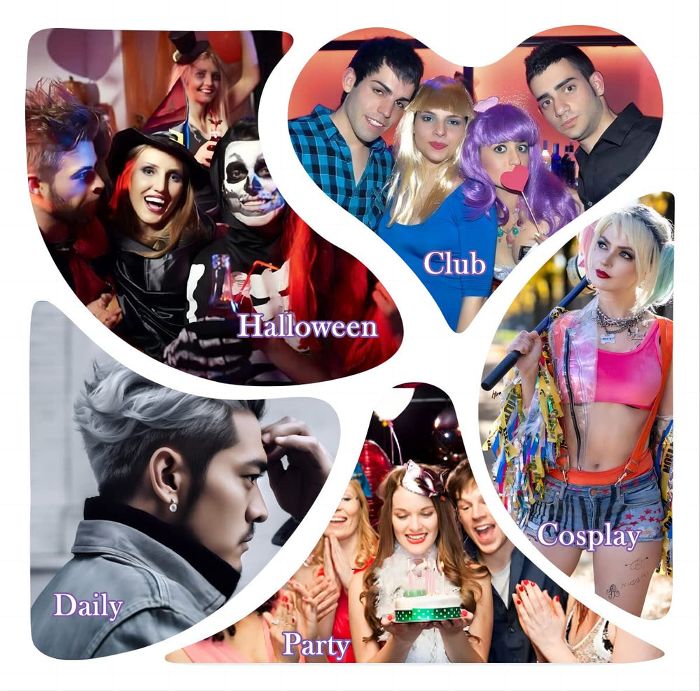 4.23 oz Purple Hair Tint Culoare temporară a părului cu perii, bărbați femei Styling Hair Tone Wax, Instant Hair Cream Mud Natural Hairstyle Pomade, DIY Cosplay Halloween Hair Wax Vopsea pentru par Naty Shop