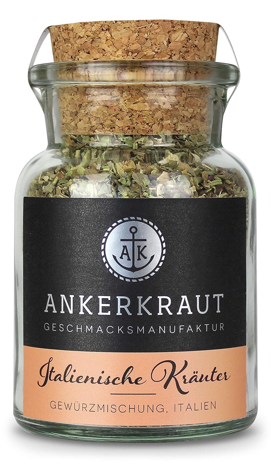 Ankerkraut Italienische Kräuter, mediterranes Universalgewürz für Pasta, Pizza und Salade, 25 g w Korkenglas