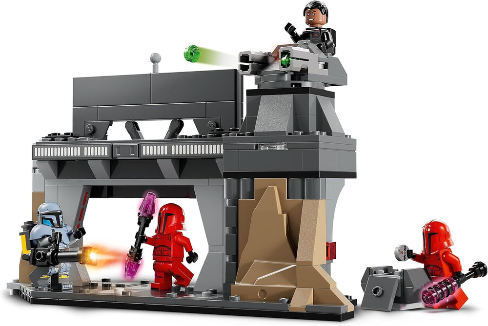 LEGO Star Wars: Mandalorianski pojedynek pomiędzy Paz Vizslą i Moffem Gideonem, kolekcjonerska zabawka do budowania dla dzieci, pomysł na prezent dla kreatywnych chłopców i dziewcząt powyżej 7 lat, zabawka Mandalorian 75386 Zestawy do budowania Beuche den LEGO-Store