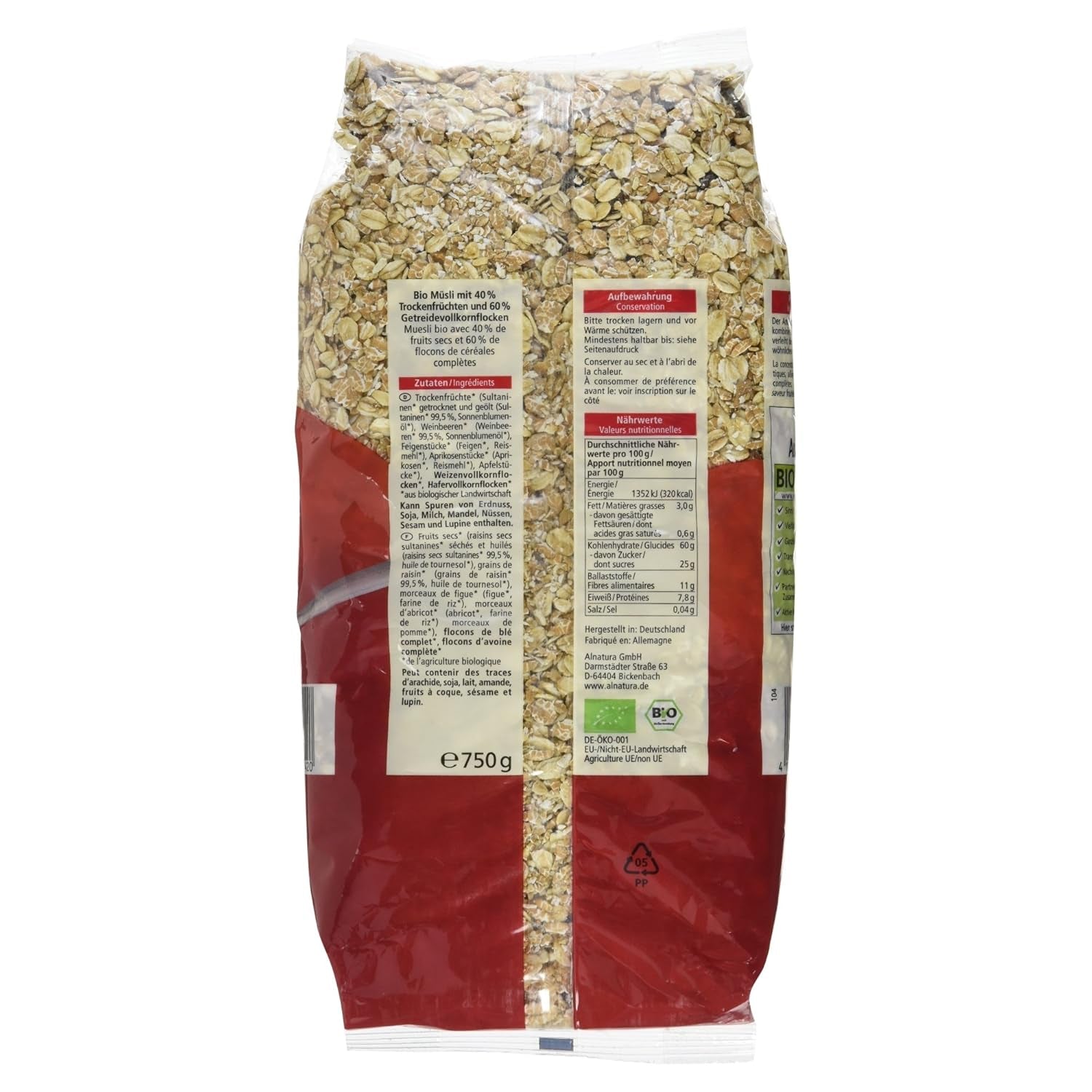 Musli z owocami bio, 750g