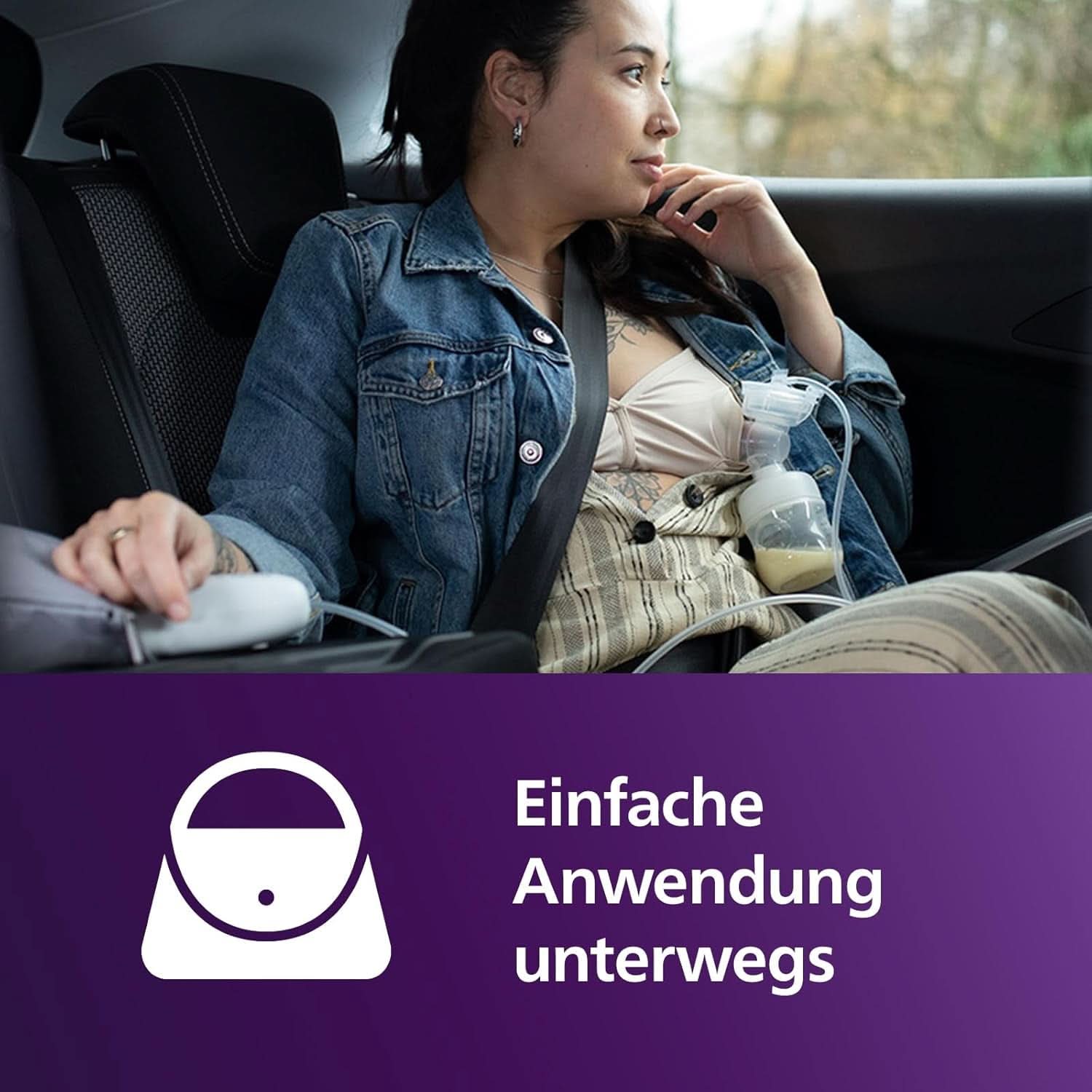 Elektronische Philips Avent Einzelmilchpumpe Premium - Mit Natural Motion Technologie, Wiederaufladbarem Akku, Timer-Anzeige (Modell SCF396/31) Akcesoria Żywność i karmienie piersią Bebe Naty Shop