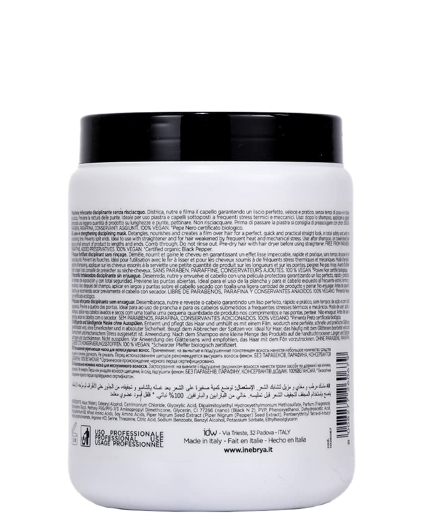 Mască de fier cu piper negru 1000ml Masca de par Naty Shop